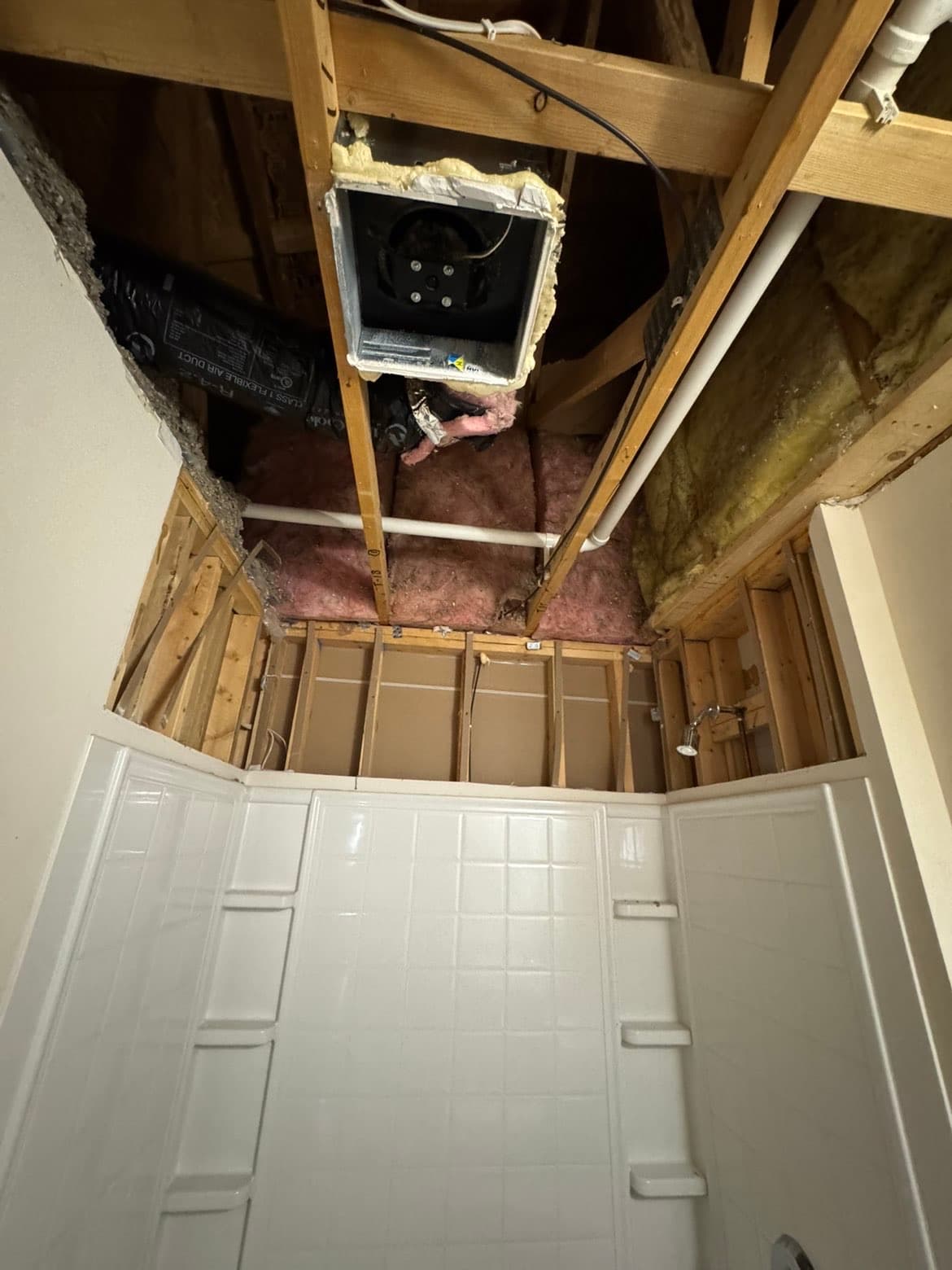 Before: Drywall installation in progress